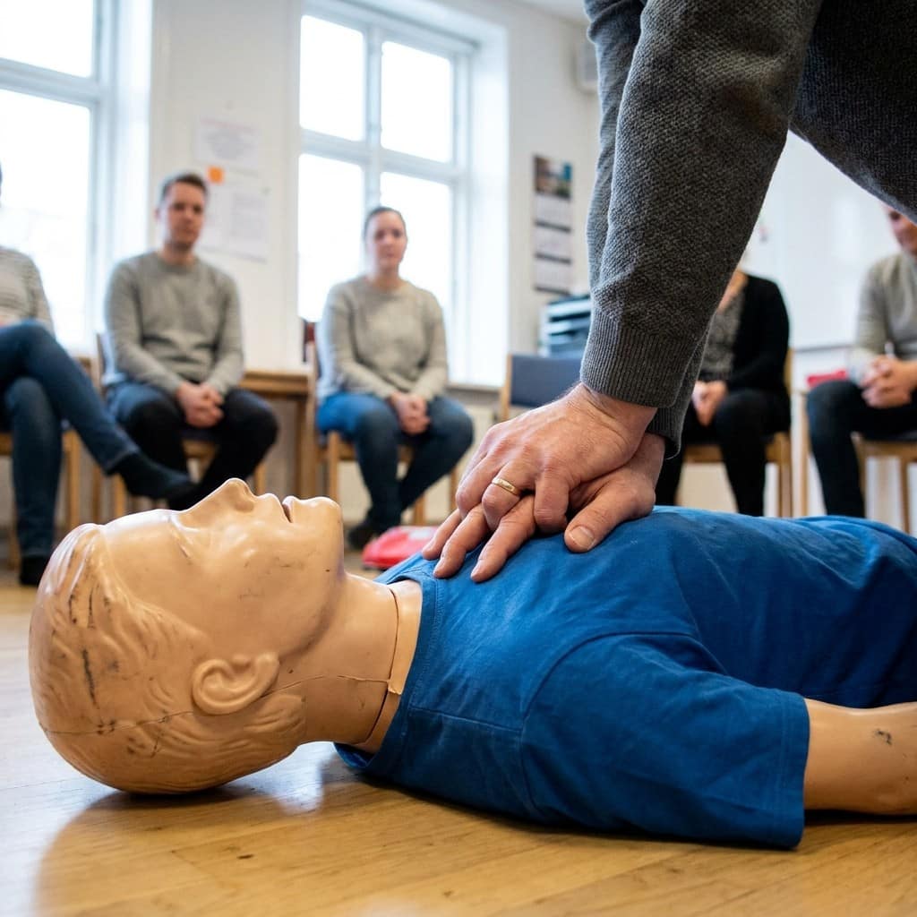 Genoplivning (HLR) på øvelsesdukke